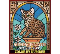 Cat Stained Glass Coloring Book for Adults and Kids: Beautiful Cat Designs in Stained Glass Style for Relaxation, Fun, and Stress Relief