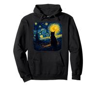 Cat Starry Funny Night Cat Lover Van Gogh Cat Mom Cat Dad Sweat à Capuche