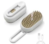 Cat Steam Brush 2025 New Pet Steam Groomer Comb,3in1 Steam Cat Grooming Brush,Pet Hair Cleaning Brush Comb for Cats Dogs (White)