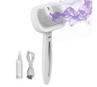 Cat Steam Brush, Multifunctional Pet Grooming Comb, 10x4 Inches Slicker Tool with Self Cleaning Feature, Soft Massage Hair Remover, Pet Brush with Ergonomic Handle, Hair Care Accessory for Cats Dogs