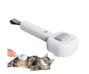 Cat Steams Brush, Non Irritating Shedding Tool, 7.6x2.95x1.69 Inches Multifunctional Pet Grooming Comb, Gentle Assisted Hair Removal, Detangling White, for Cats & Small Pets