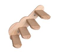Cat Steps for Wall, Solid Wood Wall Floating Cat Stairway, Safe Elegant Kitten Shelves Perches for Bedroom, Living Room, Indoor Use for Small Spaces, 9.45 x 7.87 x 3.94 inches