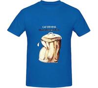 Cat Stevens Mona Bone Jakon Tracks Mens Round Neck DTG Tee Shirts Blue Manches Courtes(Small)