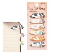 Cat Sticky Notes for School Lot de 180 marque-pages en papier avec papier adhésif et motif Pat' Marqueurs amusants pour bureau, salle de nseignants,