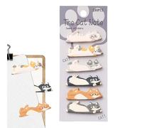 Cat Sticky Notes - Lot de 180 feuilles de papier et de 14,5 cm, adhésif mémo Tabs, joli carnet de notes, 180 feuilles pour étudiants, enseignants, enfants, école, travail
