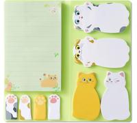 Cat Sticky Notes Set Sticky Notes Pads 210 Feuilles De Papier À Notes Portable Notes Autocollantes D'animaux Mignons Pour Amoureux Des Chats École Enfants Cadeaux Créatifs[X475]
