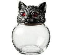 Cat Storage Jars, Retro Witchy Canisters, Decorative Seasoning Container Set, Airtight Pantry Kitchen Organizer Decor, for Home Cooking Pagans Wiccans Collectors Apartment Pantry Cabinet 6x6x9cm