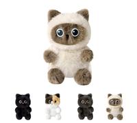 Cat Stuffed Animals, 2026 Cute Soft Plush Dolls, 6 inch Cat Plush Animals Birthday Gift, for Girls and Boys (Siamese Cat)