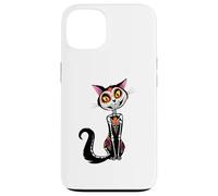 Cat Sugar Skull Dia de Los Muertos, Day of The Dead Coque pour iPhone 13