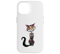 Cat Sugar Skull Dia de Los Muertos, Day of The Dead Coque pour iPhone 14