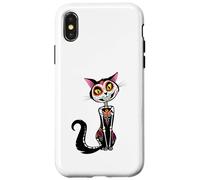 Cat Sugar Skull Dia de Los Muertos, Day of The Dead Coque pour iPhone X/XS