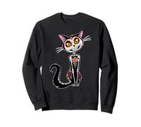 Cat Sugar Skull Dia de Los Muertos, Day of The Dead Sweatshirt