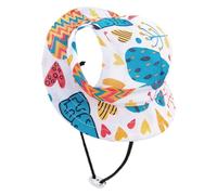 Cat Summer Hat - Polyester Round Brim Pet Sun Hat (S/M/L) | Small Dog Bucket Hats, Ear Hole Pet Cap, UV Protection Pets Headwear, Cute Puppy Kitten Outdoor Hats for Beach Camping Picnic Photography