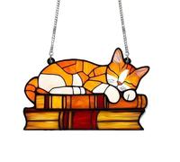 Cat Sun Catcher | Acrylique, 110 g, 20 cm | Light Catcher for Window Hanging | Animal Memorial Decor For Cat Lovers, Outdoor Garden Wall Art Gift