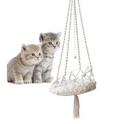Cat Swing Bed | Bohemian Macrame Cat Hammock | Pet Climbing Lounging | Hammock | Cushion Cat Swing | Pet Cats Playing Climbing Lounging Hammock with Removable Cushion For Study Room, Balcony