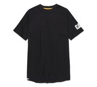 CAT T-shirt léger à manches courtes pour homme avec col rond, Noir , XXL