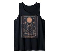 Cat Tarot Card - The Moon Vintage Style Tee Débardeur