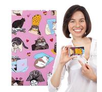 Cat Tarot Cards - 22 Major Arcana Fate Divination Deck, Whimsical Feline Tarot for Beginners & Cat Lovers, Portable Cat-Themed Oracle Cards for Party Games & Daily Guidance