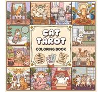Cat Tarot Coloring Book: 78 Purr-fect Tarot Designs to Color with Funny Daily Cat Oracle Predictions | Gift for Cat and Tarot Lovers