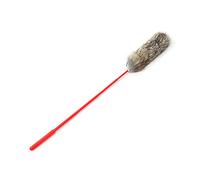 Cat Teaser Wand RESTANT Plush Toy pour L'entraînement, fabriqué à la Main pour Interaction, Idéal pour Les Amateurs de Chats, Matériau de Canne PC (Gray)