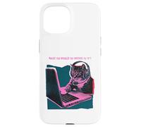 Cat Tech Support Singing to It Dépannage Humour Coque pour iPhone 15