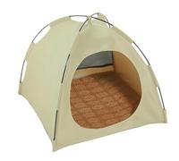 Cat Tent Bed Portable Spacious Pet Cooling Cave with Mat