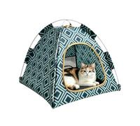 Cat Tent - Enclosed Breathable Foldable Pet Cave | Scratch Resistant Cat | Portable c0zy Hideaway, Lightweight Shelter for Puppy Kitten Bunny Indoor Outdoor Travel Beach Backyard