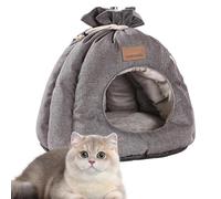 Cat Tent for Winter, Foldable Pet Bed, Soft Cozy Cat Bed, Portable Cat Cave, Cat Cave Pod for Cats, Removable Cushion Cat Bed, Cat Tent with Washable Mat, Winter Cat Tent Bed, Soft Foldable Cat Cave