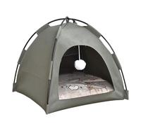 Cat Tent, Portable Cats Cave Nest Bed, Breathable Crate Condo House for Indoor Outdoor Use, All-Season Shelter for Kitten, Puppy, Bunny, Dog, Travel, and Camping Comfort