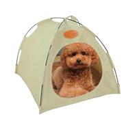 Cat Tents for Indoor Cats, Folding Enclosed Covered Dog Nest, Cloth Breathable Outdoor Cave Bed House with Cushion for Kittens, Puppy and Small Pets, 40x40x37cm, 48x48x42cm
