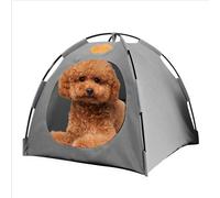 Cat Tents for Indoor Cats, Folding Enclosed Covered Dog Nest, Cloth Breathable Outdoor Cave Bed House with Cushion for Kittens, Puppy and Small Pets, 40x40x37cm, 48x48x42cm