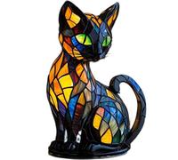 Cat Themed Led Table Lamp, Solymall Chatonlumineux, Chat Lumineux Une Fabrication Artisanale, Le Cadeau Ultime Pour Les Amoureux Des Chats De Tous Âges (A)