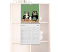 Cat-Themed Monthly Calendar, Humorous Wall Mount Planner, Fun Month-by-Month Organizer for Home, Dorm, or Office, Decorative and Functional, Ideal for Students, Animal Lovers, and Teachers