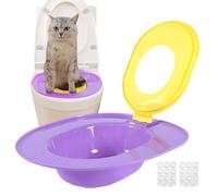 Cat Toilet Trainer - 15.35x14.17x3.94 inches Litter Box for Training, Pets Care with Easy Clean, Reusable Urinal Potty for Kitten Pet RV, House, Travel, Home, Daily Use