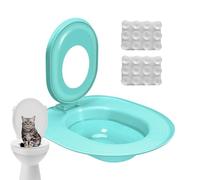 Cat Toilet Trainer Kit | Cat Potty Training Kit | Cat Bathroom Training Kit | Pet Toilet Training Kit | Easy Cat Toilet Training with 2 Suction Cup | Reusable & Hygienic for Pets Toilet Training