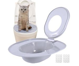 Cat Toilet Trainer Kit - KittToilet Trainer | Cat Bath Training Seat | Toilets Litter Box Trainers | Reusable Friendly Urinal Potty Portable Removable For Kitten Pet RV House Travel Home, Easy ToClean