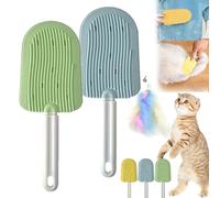 Cat Tongue Comb, Cat Tongue Brush, Cat Tongue Licking Hair Comb, Cat Grooming Brush, Pet Ice Cream Massage Comb, Soft Massage Tongue Brush for Shedding (Blue, Green)