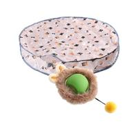 Cat Toy - jouet mobile rechargeable pour balle roulante, couverture de chasse avec temps de jeu d'éclairage automatique pour le divertissement, gratter, entraînement, auto-jeu et ennui, 27,56 pouces d
