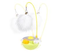 Cat Toy Wand Interactive Ball, Durable Pet Training Game Stick, Simulated Hunting Toy Scratching, Exercise, Climbing, Mental Stimulation, Ideal for Indoor, Outdoor, Travel, Play, Enrichment Activities