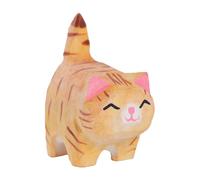 Cat Toys For Kids - Desktop Cat Decorations | Cat | Creative Wooden Cat Statue | Cute Cat Statue Miniatures, Handmade Kitten Art Carving Work | Cat Home Decor, Animal Figurines For Homes