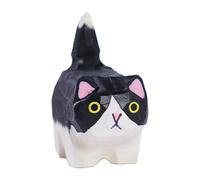 Cat Toys For Kids - Desktop Cat Decorations | Cat | Creative Wooden Cat Statue | Cute Cat Statue Miniatures, Handmade Kitten Art Carving Work | Cat Home Decor, Animal Figurines For Homes