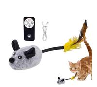 Cat Toys Interactive For Indoor Cats,Electric Automatic Moving Mou-se Cat Toy Play With Squeaky Sound Dynamic Magic Tail,Mou-seToys For Cats To Play Alone,With Remote Control And USB Charging Cable