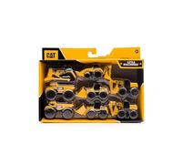 Cat ToysOfficial | Machines et camions de Jouets pour Enfants | 8 pièces - 2 camions à Benne basculante, 2 chargeuse, Pelleteuse, Pelleteuse, Bulldozer | Jouets pour Enfants de 3 Ans ou Plus