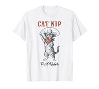 Cat Trail Rider Western Cowboy Animal Outlaw T-Shirt