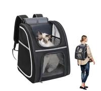Cat Transport Sac À Dos - Sac À Dos De Chiot Respirant, Portage Doux Pour Animaux De Compagnie | Très Sûr Avec Des Bandes Réfléchissantes, Une Poche De Stockage Multifonctionnelle Pour Stocker Des Col