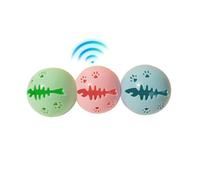 Cat Treat Ball, Boules de Chat avec des Cloches à l'intérieur - Toys de Chaton 3 pièces Cat Cloche avec Catnip et lumière - Supplies pour Animaux de Compagnie Amovibles légers pour Les, la Famille, l