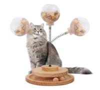 Cat Treat Balle avec plume Jouet interactif pour chat | Distributeur de nourriture lente pour chat/petit chien, répond aux besoins des chats et des petits chiens lors de la chasse, de la chasse et du
