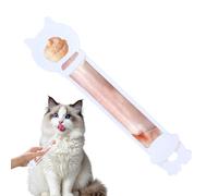 Cat Treat Dispenser, Anti-Chewing Multifunctional Cat Spoon, Anti-Overflow Feeding Tool, Convenient Kitty and Kitten, Sturdy, Adjustable Portion Control, for Home
