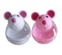 Cat Treat Dispenser Toy 2PCS Shame GUBLIGNE Chat interactif Jouet de Chat Mignon Mini-gâteau Dispeller de Stockage Alimentaire Tobe
