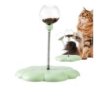 Cat Treat Distributeur Toy - Interactive Stimulating Feeder - Kitten Chasing Ball Teaser | For Indoor Outdoor Boredom Relief Eating Exercise This Cat Puzzle Feeder Is Practical, Warm, And Expresses